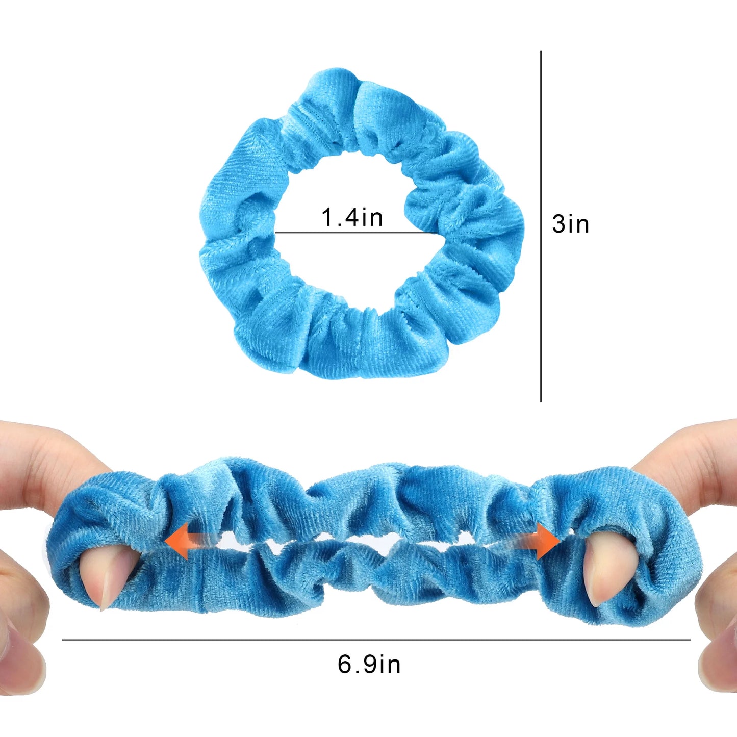40Pcs Hair Scrunchies, Elastic Velvet Hair Ropes, Multicolor Hair Ties, Ponytail Holder