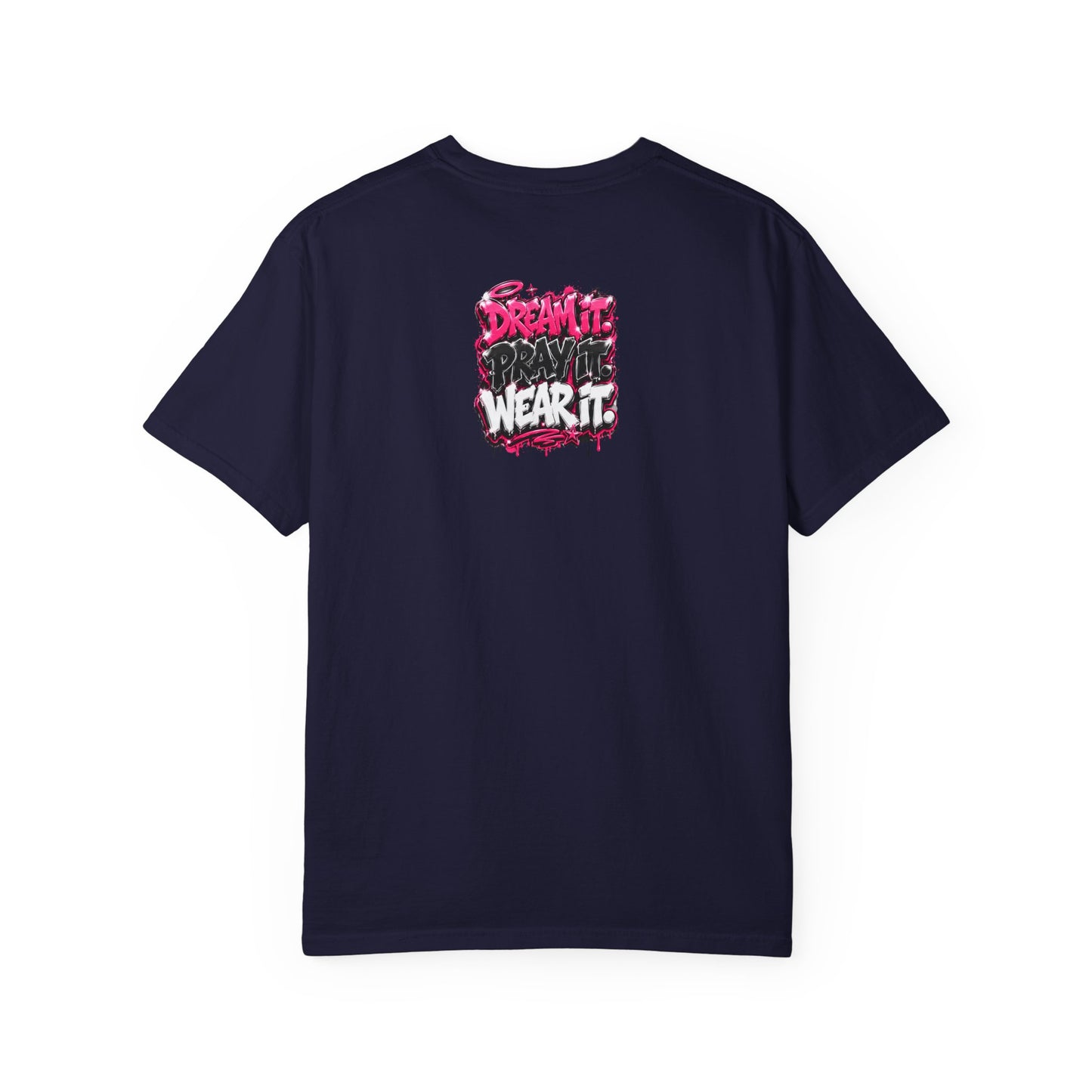 T-Shirt — "Pray Hard While Hustling" Graphic Tee (Streetwear Motivational)