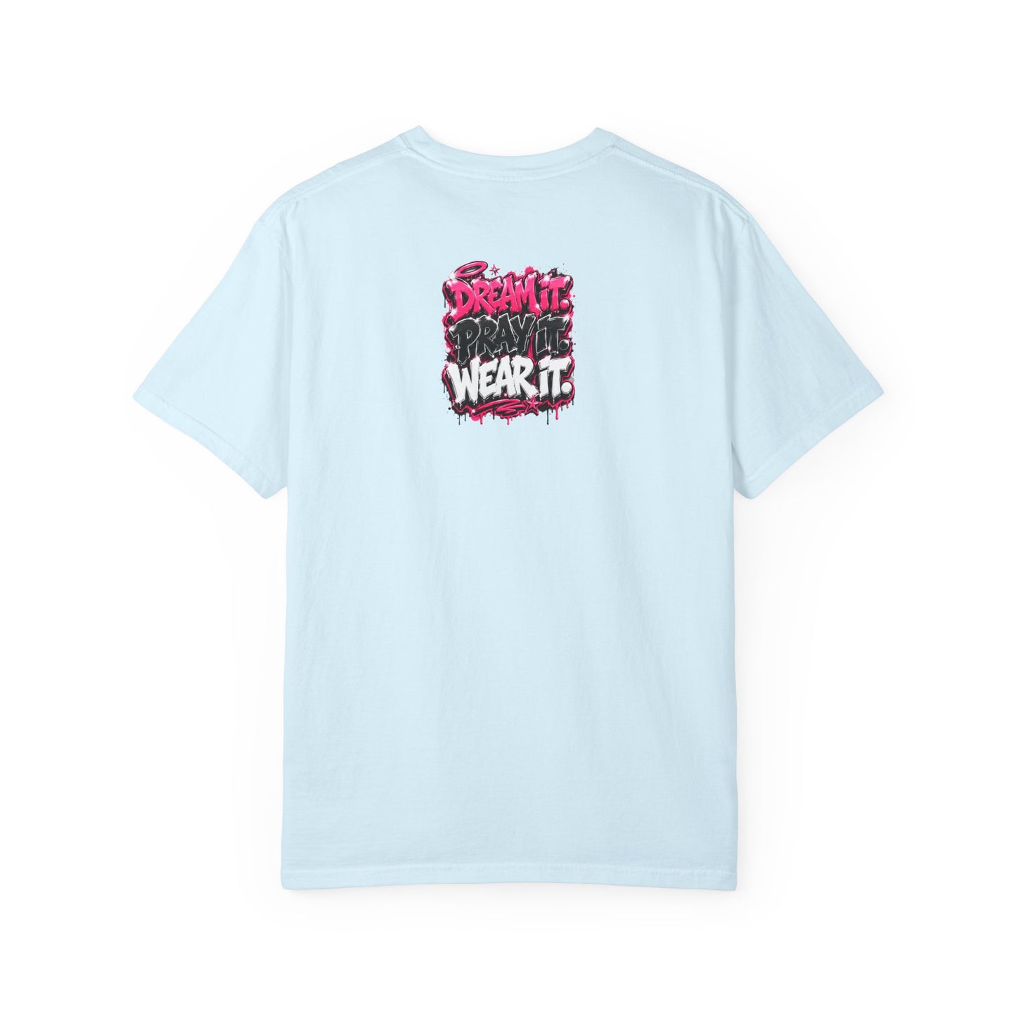T-Shirt — "Pray Hard While Hustling" Graphic Tee (Streetwear Motivational)